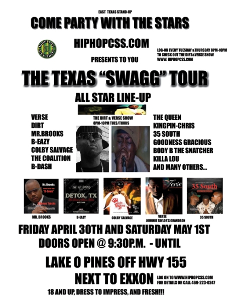HipHopCSS.com presents THE TEXAS "SWAGG" TOUR